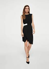 Robe hôtesse taille contrastante